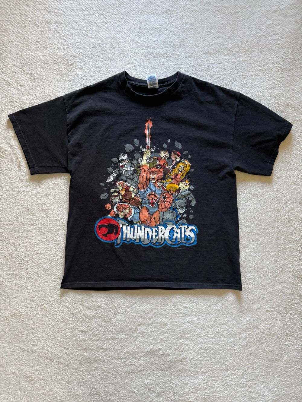 Vintage Y2K Delta Pro Weight ThunderCats Graphic T-Shirt XL Black